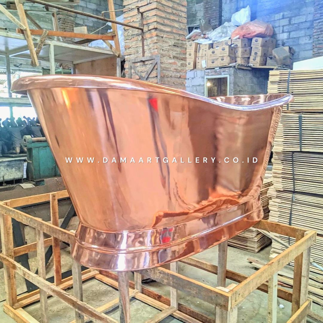 Bathtub tembaga polos rose gold