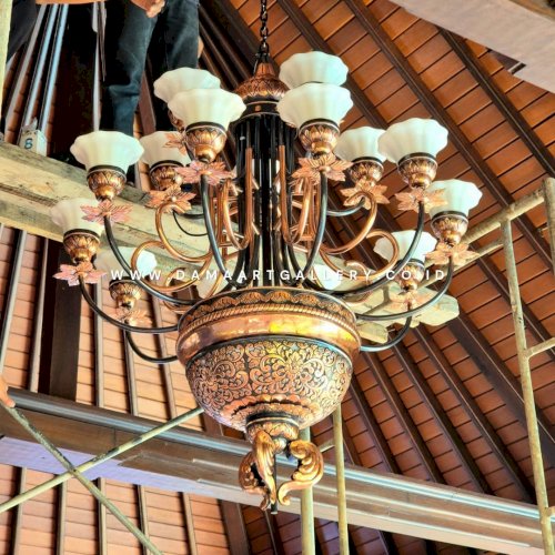 Lampu Joglo Tembaga Antik