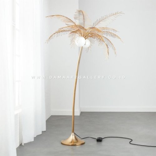 Lampu Standing Kuningan Unik