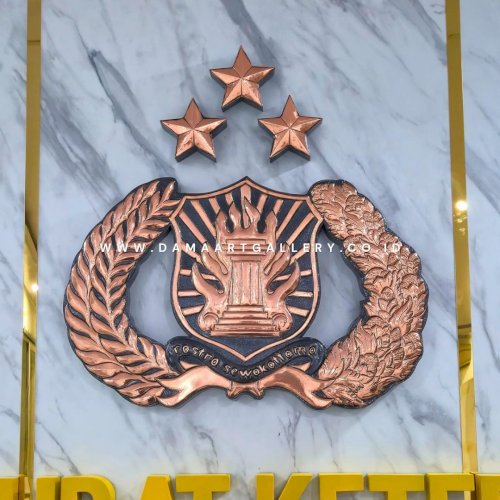 Logo Polri Material Tembaga