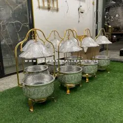 Chafing dish allumunium ukir