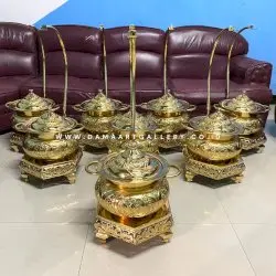 Chafingdish kuningan motif lung