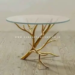 Coffee Table Tembaga dan Kuningan