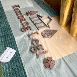 Huruf Letter Tembaga Kuningan Custom