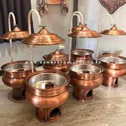 Roll Top Chafing Dish Tembaga